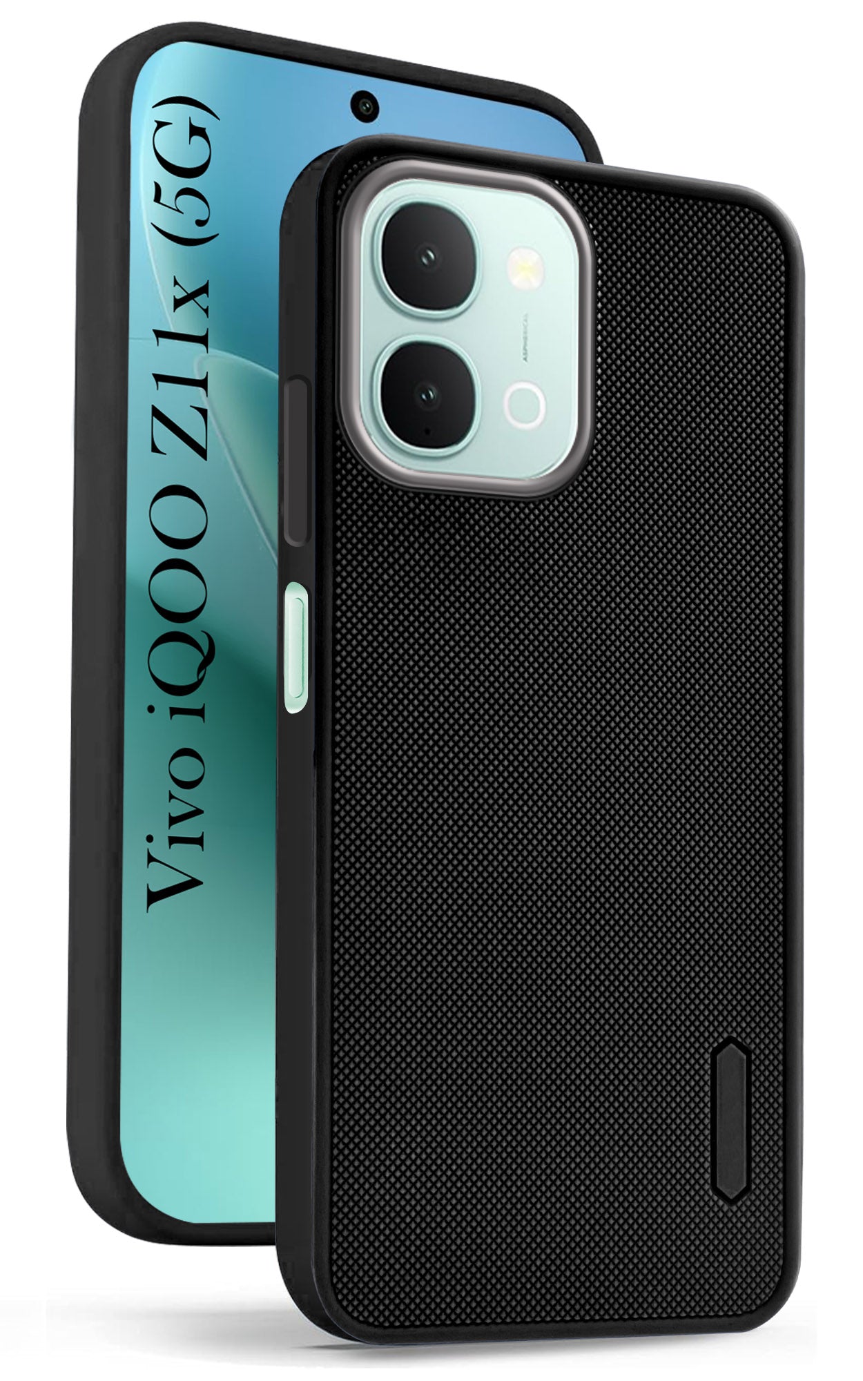 For Vivo iQOO Z11x 5G Back Cover Case Rubberised (Textured Grip Design | Micro-Fiber Cloth Inside | Slim and Light Weight | Soft Touch and Feel)