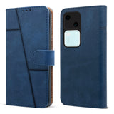 For Vivo V30 5G Flip Cover Case (Stitched Leather with Magnetic Closure)
