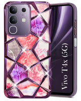 For Vivo T4x | Vivo Y31 Pro For Back Cover Case (Dual Design Glitter Sparkle and Detachable Diamond Print Case | Soft and Flexible)