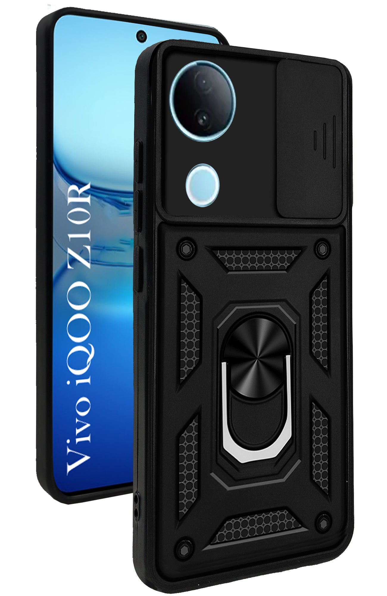 For Vivo iQOO Z10R Back Cover Case (Hybrid Dual Armor Polycarbonate)
