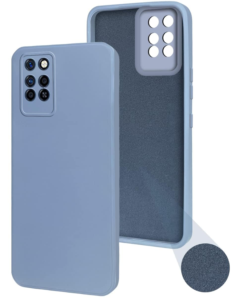 For Infinix Note 10 Pro Back Cover Case (Matte Finish Silicone with Inside Fiber Cloth)