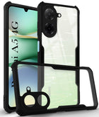 For Redmi A5 4G Back Cover Case (Shockproof with Polycarbonate Clear Panel | Professional Black)