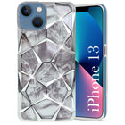 For Apple iPhone 13 Back Cover Case ( Dual Design Glitter Sparkle and Detachable Diamond Print Case | Soft and Flexible)