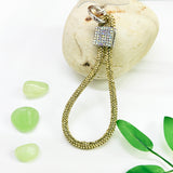 Diamond Charms with Studded Strap