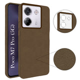 For Poco M7 pro 5G Back Cover Case (Glass Like Camera Protection | Leather Feel | Minimalist Professional Grip)