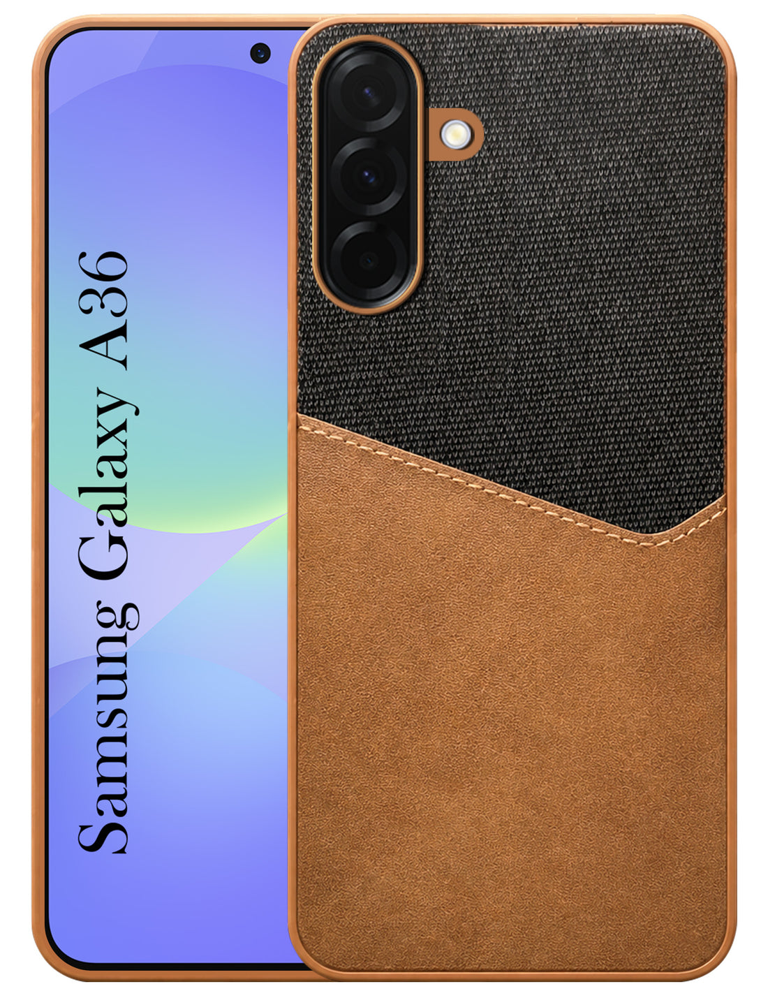 For Samsung Galaxy A36 5G Back Cover Case (Dual PU Leather Stitch | Professional Minimalist | Soft and Flexible)