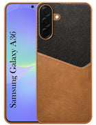For Samsung Galaxy A36 5G Back Cover Case (Dual PU Leather Stitch | Professional Minimalist | Soft and Flexible)