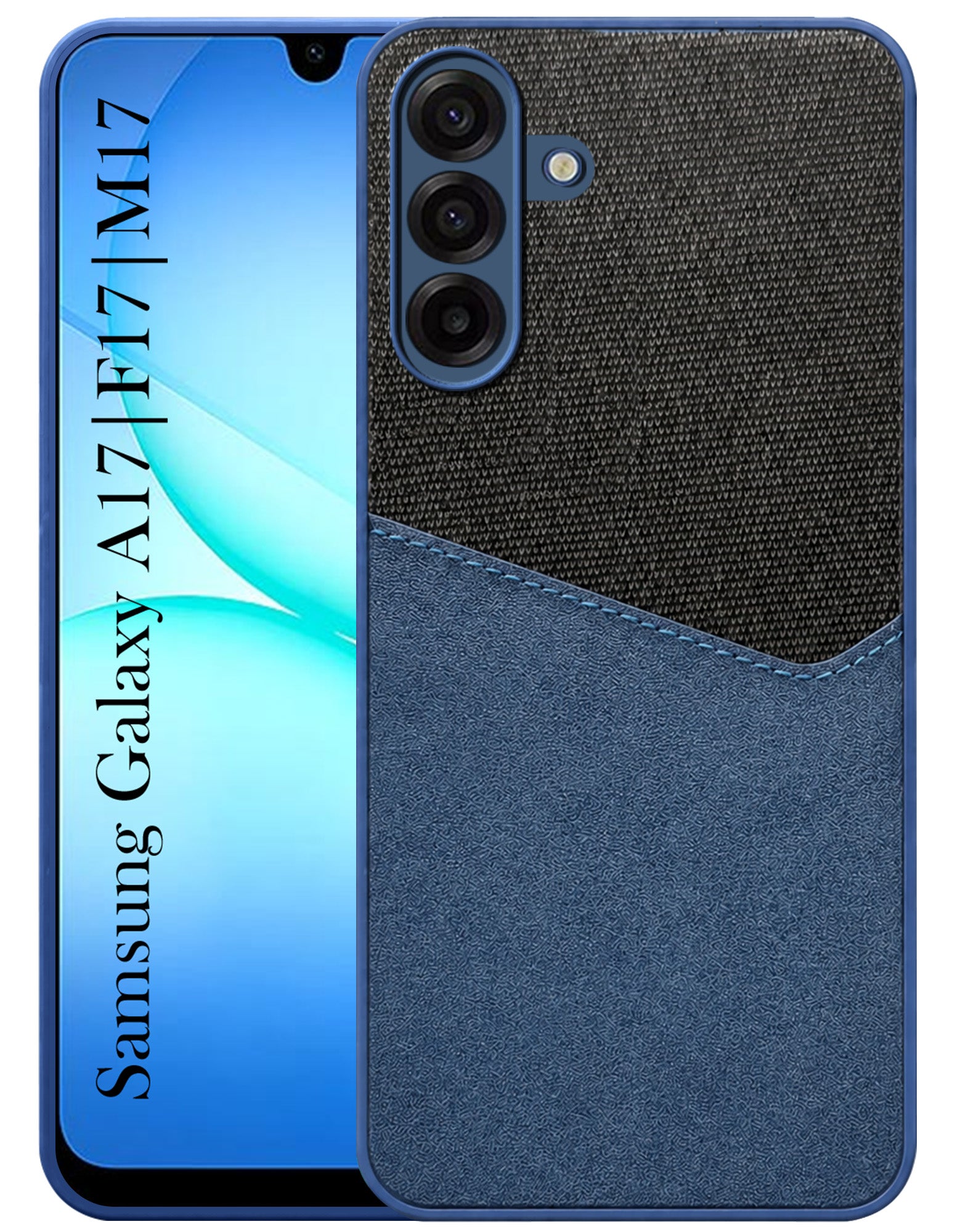 For Samsung Galaxy A17 | Samsung F17 | Samsung M17 5G Back Cover Case (Dual PU Leather Stitch | Professional Minimalist | Soft and Flexible)