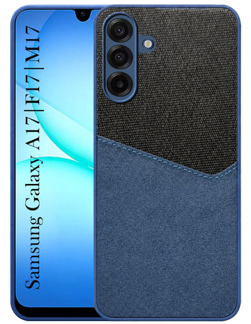 For Samsung Galaxy A17 | Samsung F17 | Samsung M17 5G Back Cover Case (Dual PU Leather Stitch | Professional Minimalist | Soft and Flexible)