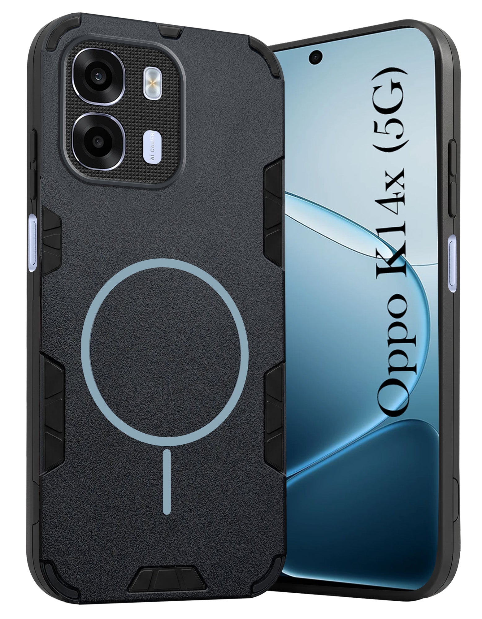 For Oppo K14x 5G Back Cover Case (Slim Hybrid Armor | Shockproof Camera Protection | Rugged Dual Layer)