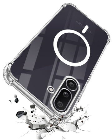 For Samsung Galaxy M56 | Samsung Galaxy F56 Back Cover Shockproof Crystal-Clear (Magsafe Wireless Support | Drop & Camera Protection | Hard Polycarbonate)