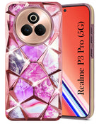 For Realme P3 Pro Back Cover Case (Dual Design Glitter Sparkle and Detachable Diamond Print Case | Soft and Flexible)