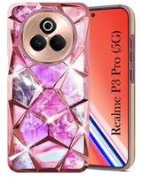 For Realme P3 Pro Back Cover Case (Dual Design Glitter Sparkle and Detachable Diamond Print Case | Soft and Flexible)