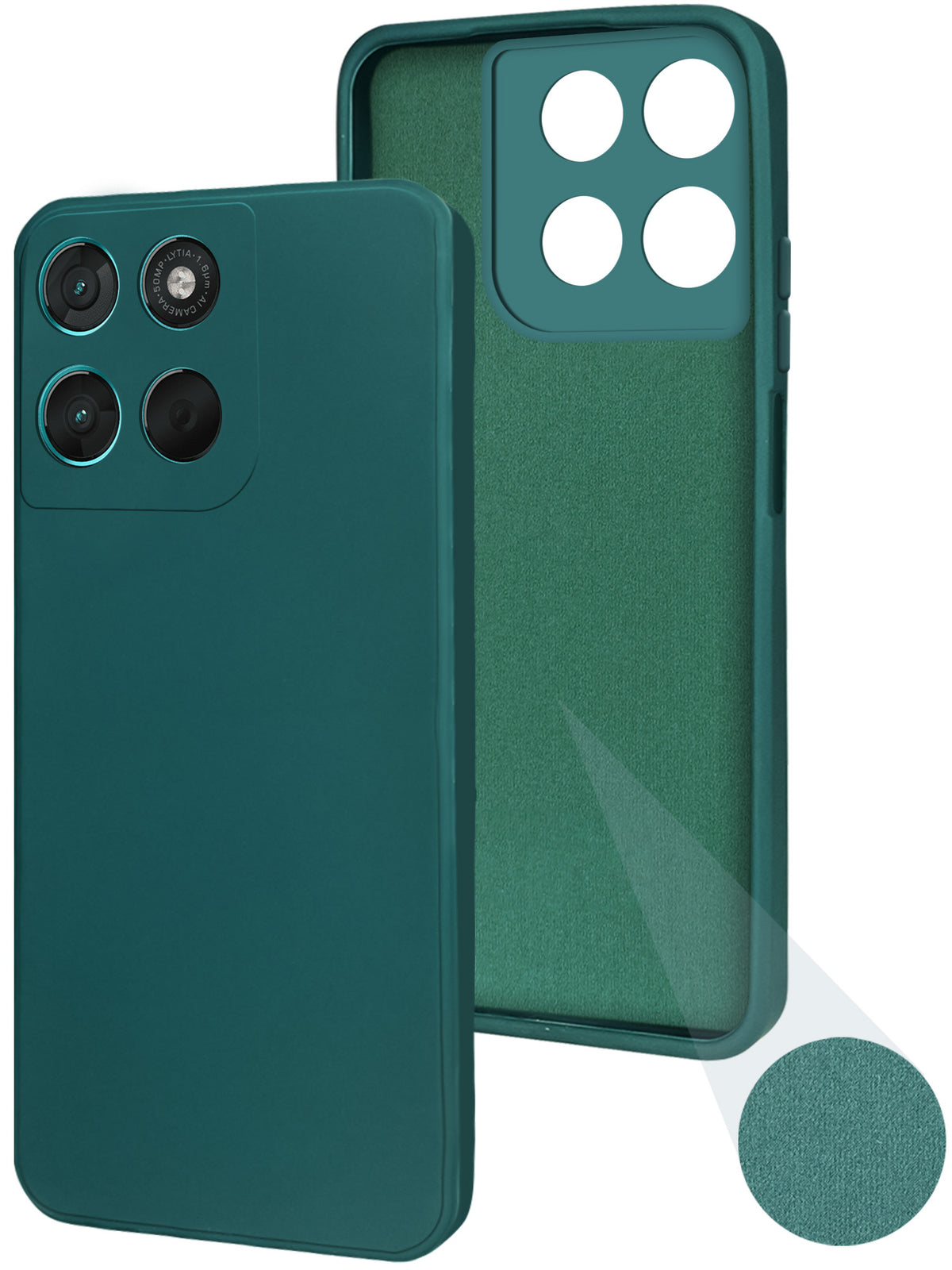 For Motorola G77 Power Back Cover Case (Matte Finish Silicone with Inside Fiber cloth)