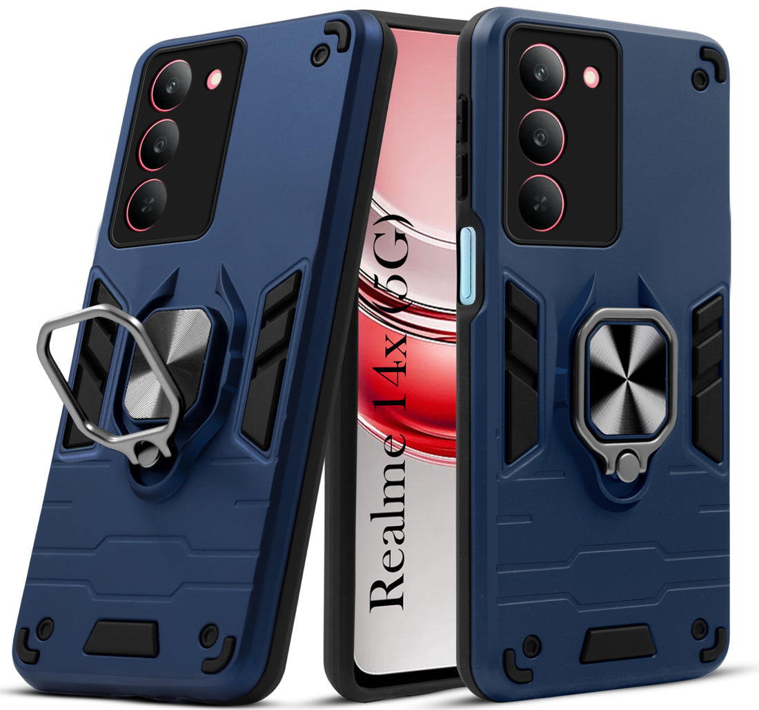For Realme 14X Back Cover Case (Shockproof Polycarbonate Dual Layer Hybrid Armor)