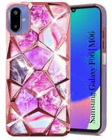 For Samsung Galaxy F06 | Samsung Galaxy M06 Back Cover Case (Dual Design Glitter Sparkle and Detachable Diamond Print Case | Soft and Flexible)