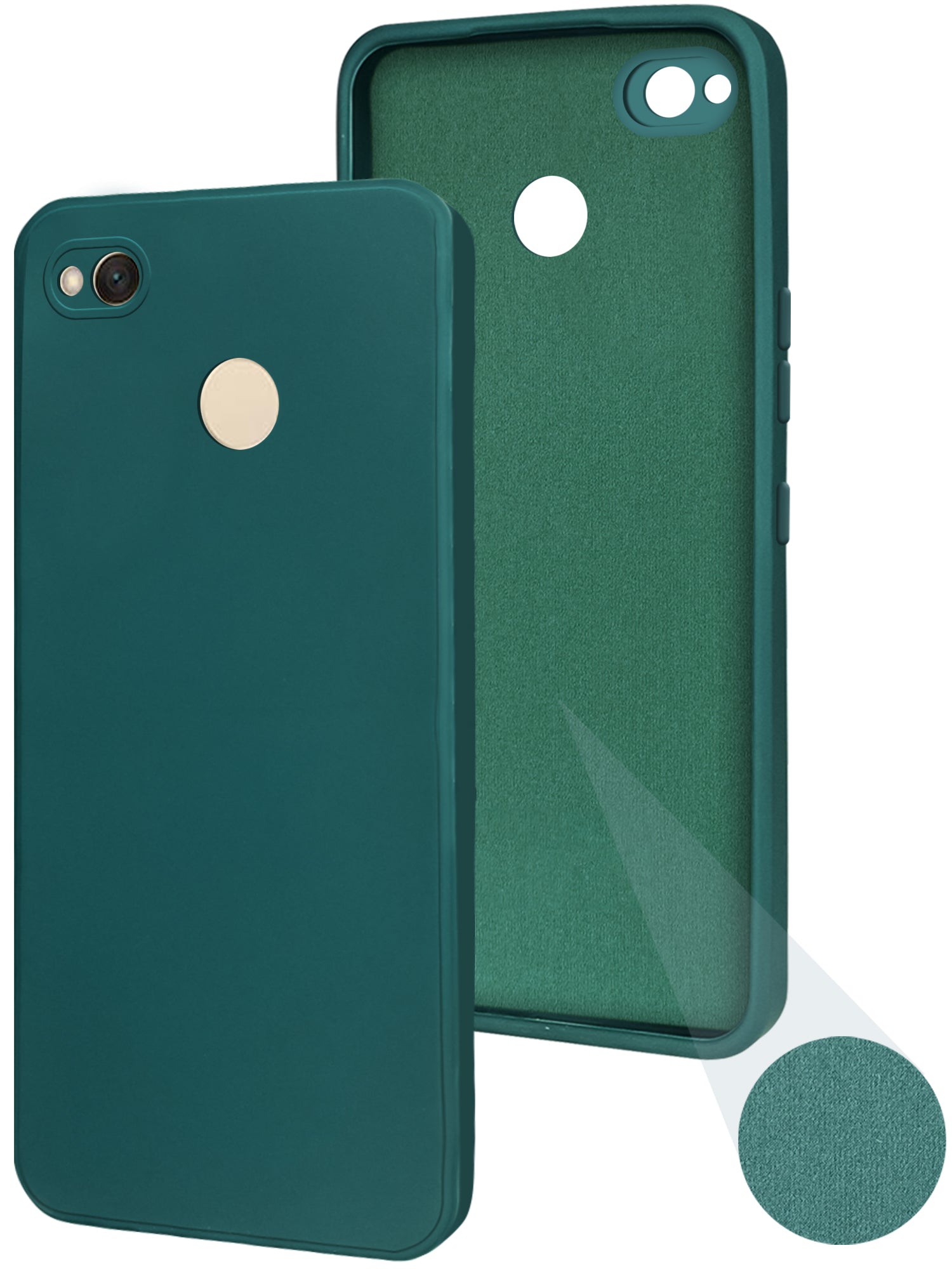 For Xiaomi Redmi 4X Back Cover Case (Matte Finish Silicone with Inside Fiber cloth |Black)