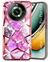 For Realme 11 Pro 5G | Realme 11 Pro Plus 5G Back Cover Case (Dual Design Glitter Sparkle and Detachable Diamond Print Case | Soft and Flexible)