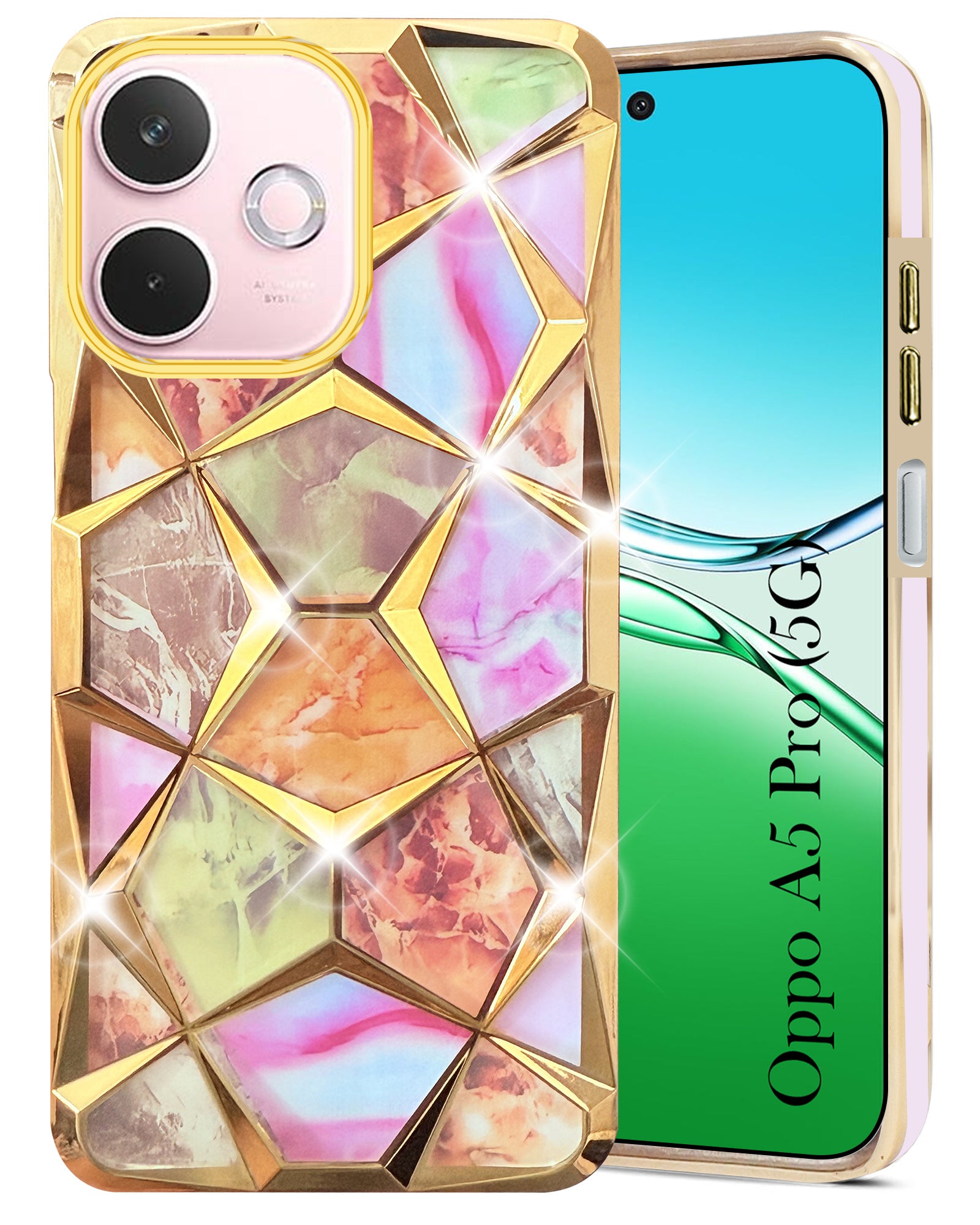 Pink Oppo A5 2021 Back Cover Ladies Flip Cover Oppo A5 2021 Ladies