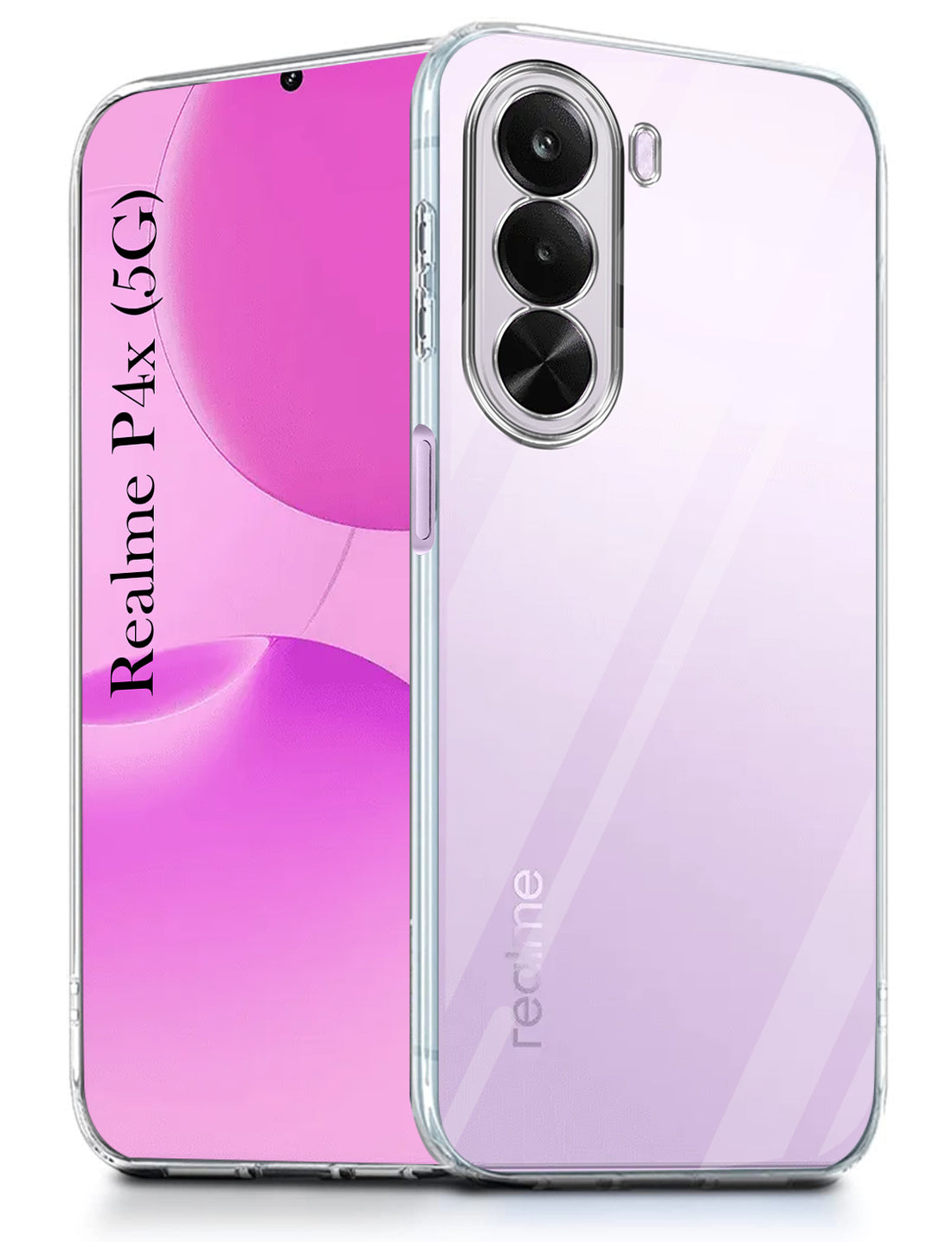 For Realme P4x Back Cover Case Silicone (Clear Shockproof Case with Camera Protection | Soft and Flexible | Transparent)