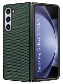 For Samsung Galaxy Z Fold 5 5G Back Flip Case Cover (Craft Printed Design | Hybrid Texture | Inside Microfiber Cloth)