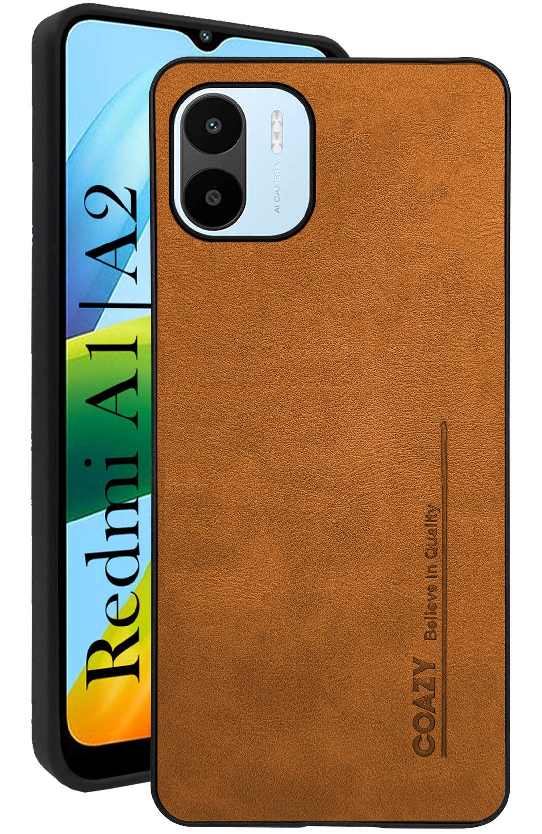 For Xiaomi Redmi A1 | Redmi A2  Back Cover Case (Professional Vegan Leather | Camera Protection | Slim & Soft)