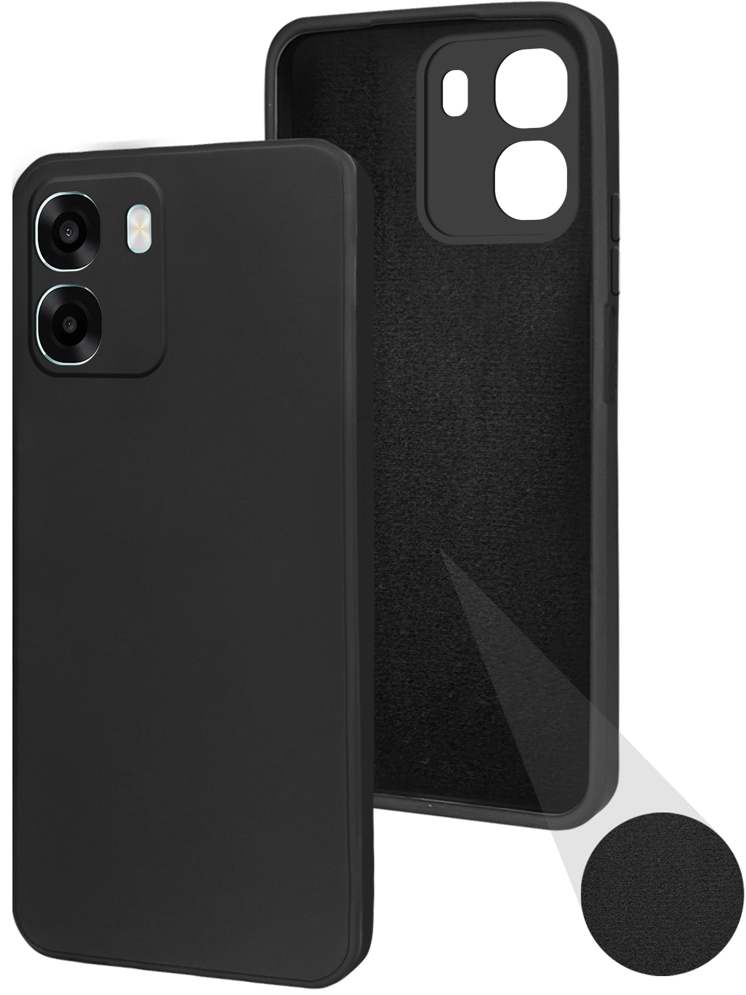 For Oppo K14x 5G Back Cover Case (Matte Finish Silicone with Inside Fiber cloth)