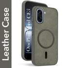 For Oneplus Nord CE 5 Back Cover Case Leather Finish (MagSafe Compatible Wireless Charging | Soft Touch | Camera Bump Protection)