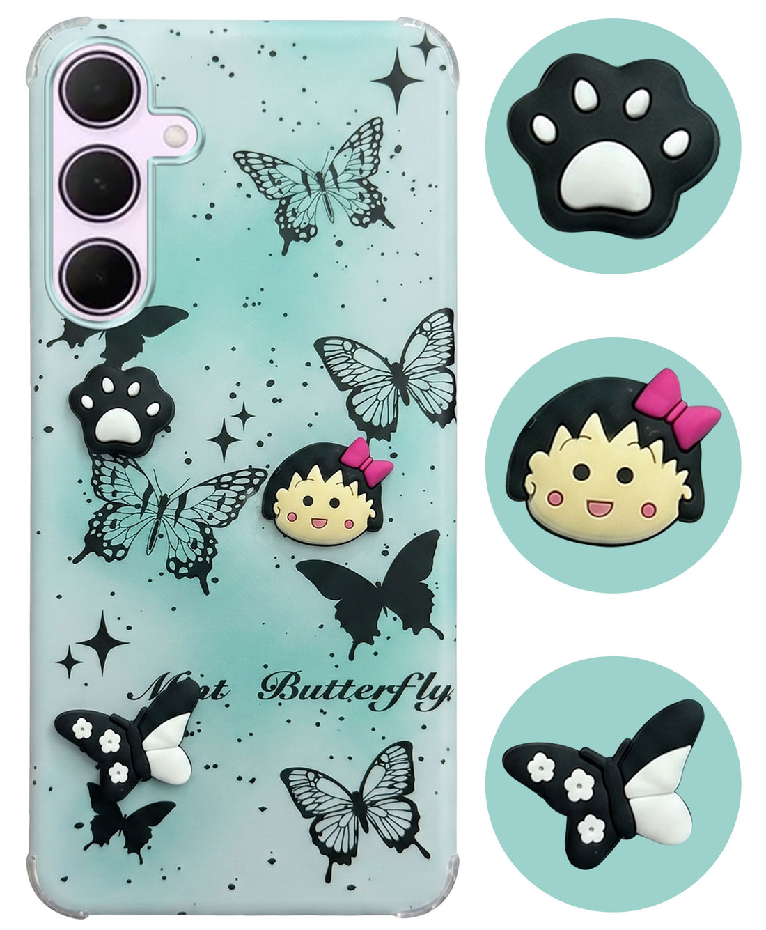 For Samsung Galaxy A35 5G Back Cover Case (3D Cute Cartoons | Hard Back Side Soft | Matte Premium Finish | HD Printing)