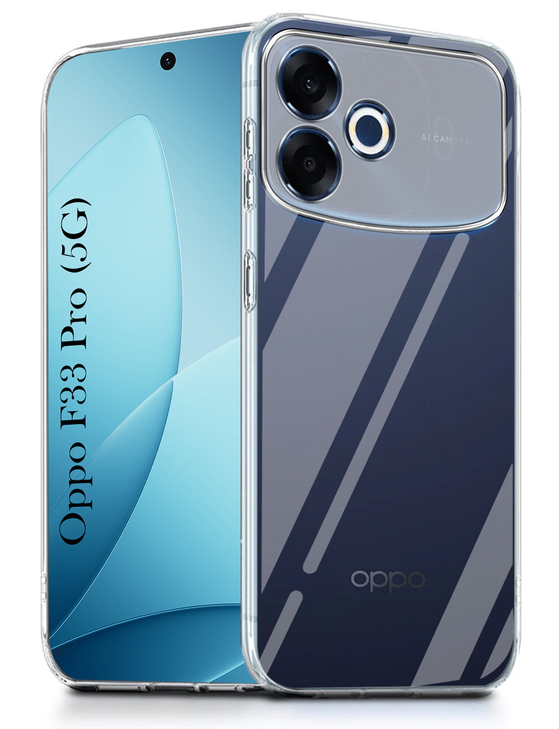 For Oppo F33 Pro 5G Back Cover Case Silicone (Clear Shockproof Case with Camera Protection | Soft and Flexible | Transparent)