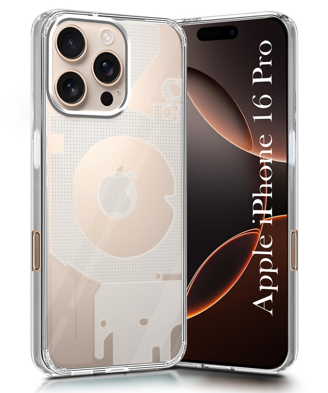 For Apple iPhone 16 Pro Back Cover (Silicone Matte Shockproof Case with Camera Protection | Soft and Flexible | Transparent)