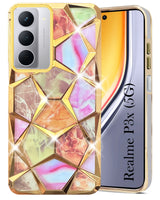 For Realme P3x Back Cover Case (Dual Design Glitter Sparkle and Detachable Diamond Print Case | Soft and Flexible)