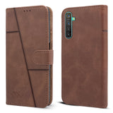For Realme 5 Pro Flip Cover Case ( Stitched Leather with Magnetic Closure)