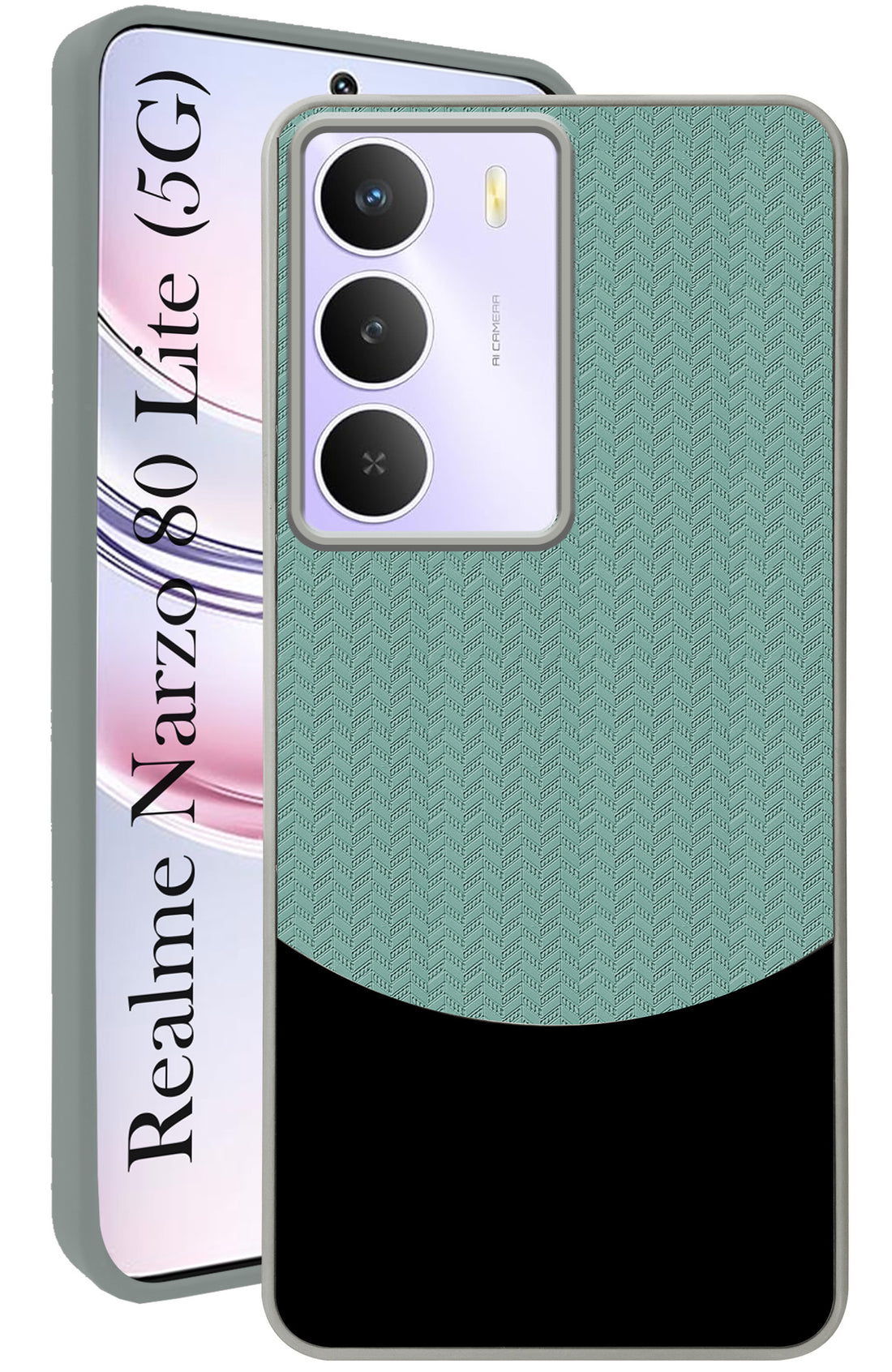 For Realme Narzo 80 Lite 5G Back Cover Case (Elegant PU Leather Finish | Premium Minimalist Professional | Camera Protection Bump)