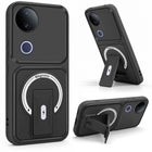 For Vivo T4R Back Case Cover Metallic (Hybrid Armor Kickstand | MagSafe Compatible | Camera Protection Shockproof)
