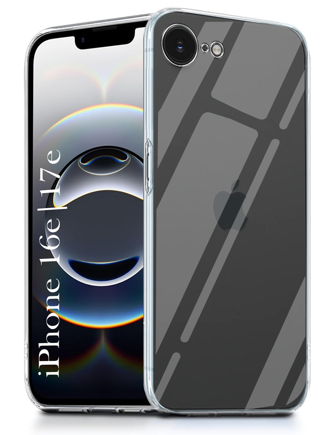 For Apple iPhone 16e | iPhone 17e Back Cover (Silicone Clear Shockproof Case with Camera Protection | Soft and Flexible | Transparent)