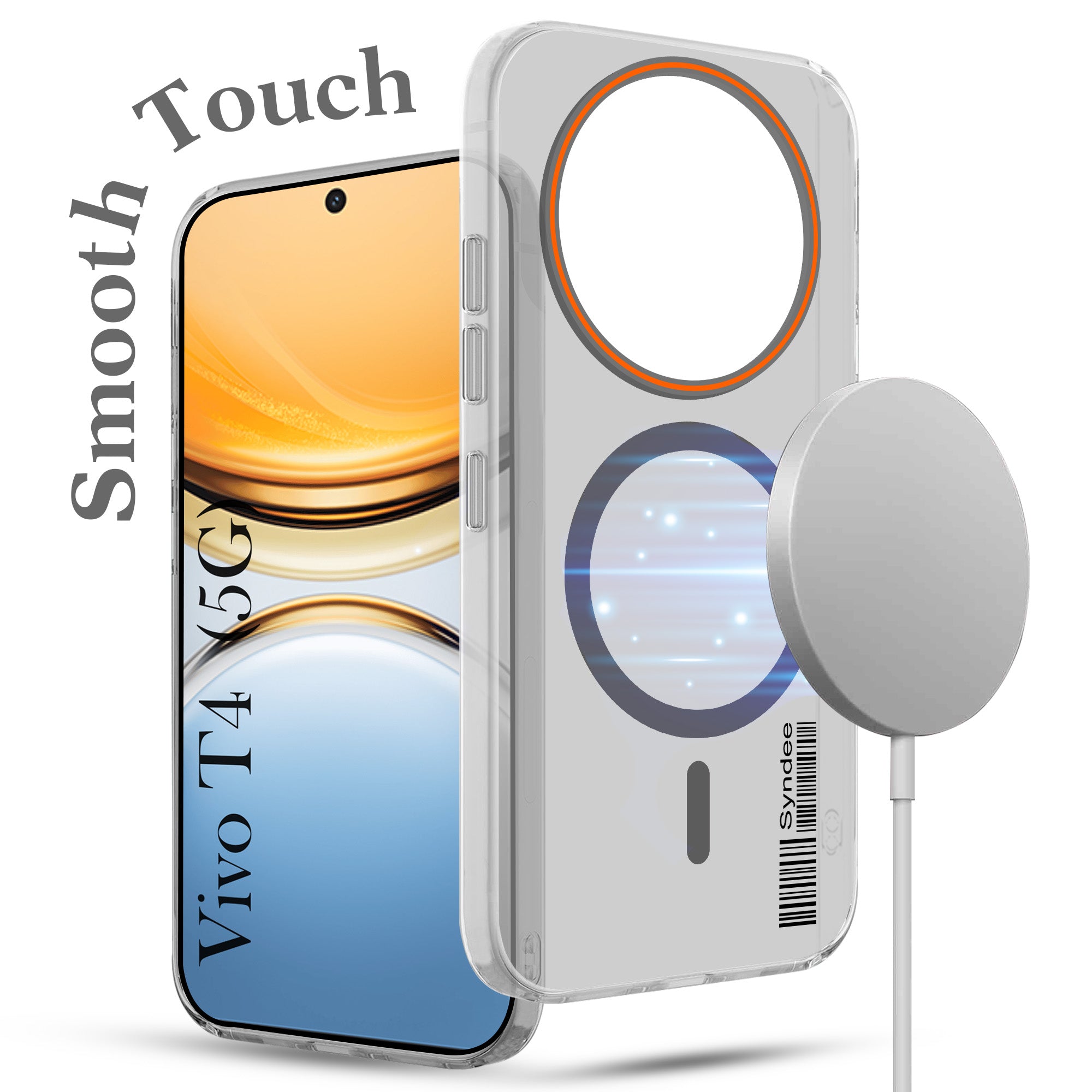 For Vivo T4 Back Cover Case (Soft Touch | Camera Bump Protection | MagSafe Compatible | Matte Finish)