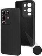 For Infinix Note 50x Back Cover Case (Matte Finish Silicone with Inside Fiber cloth)