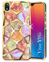 For Vivo Y91i Back Cover Case (Dual Design Glitter Sparkle and Detachable Diamond Print Case | Soft and Flexible)