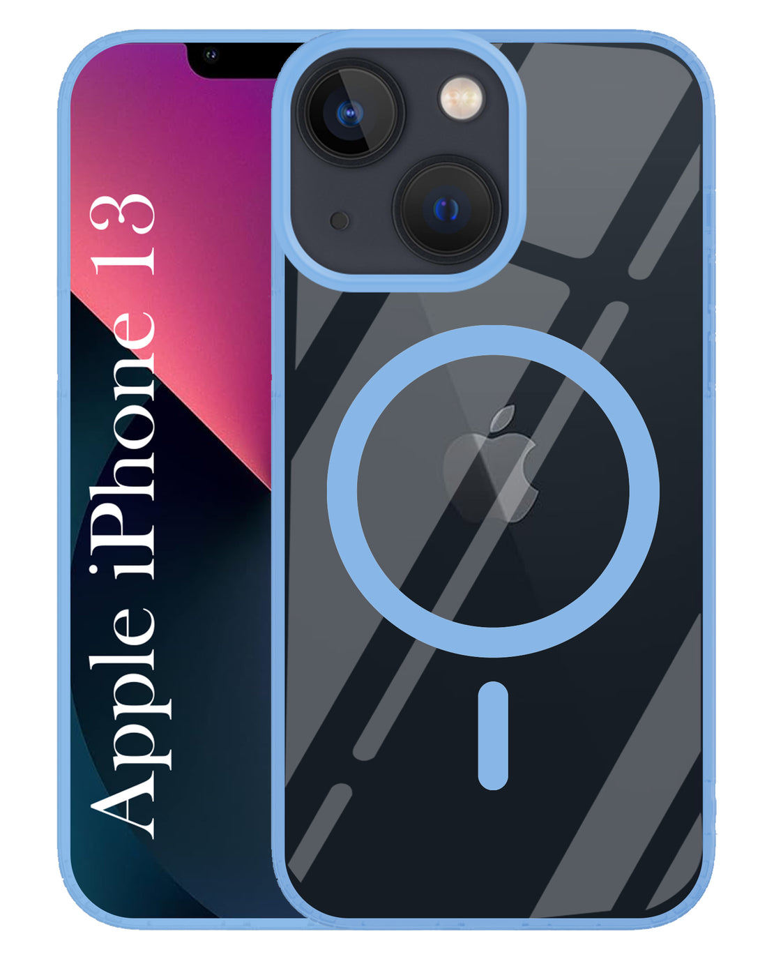 For Apple iPhone 13 Back Cover Case (MagSafe Compatible Wireless Charging | Hybrid Camera Bump Protection | Shockproof Polycarbonate Material)