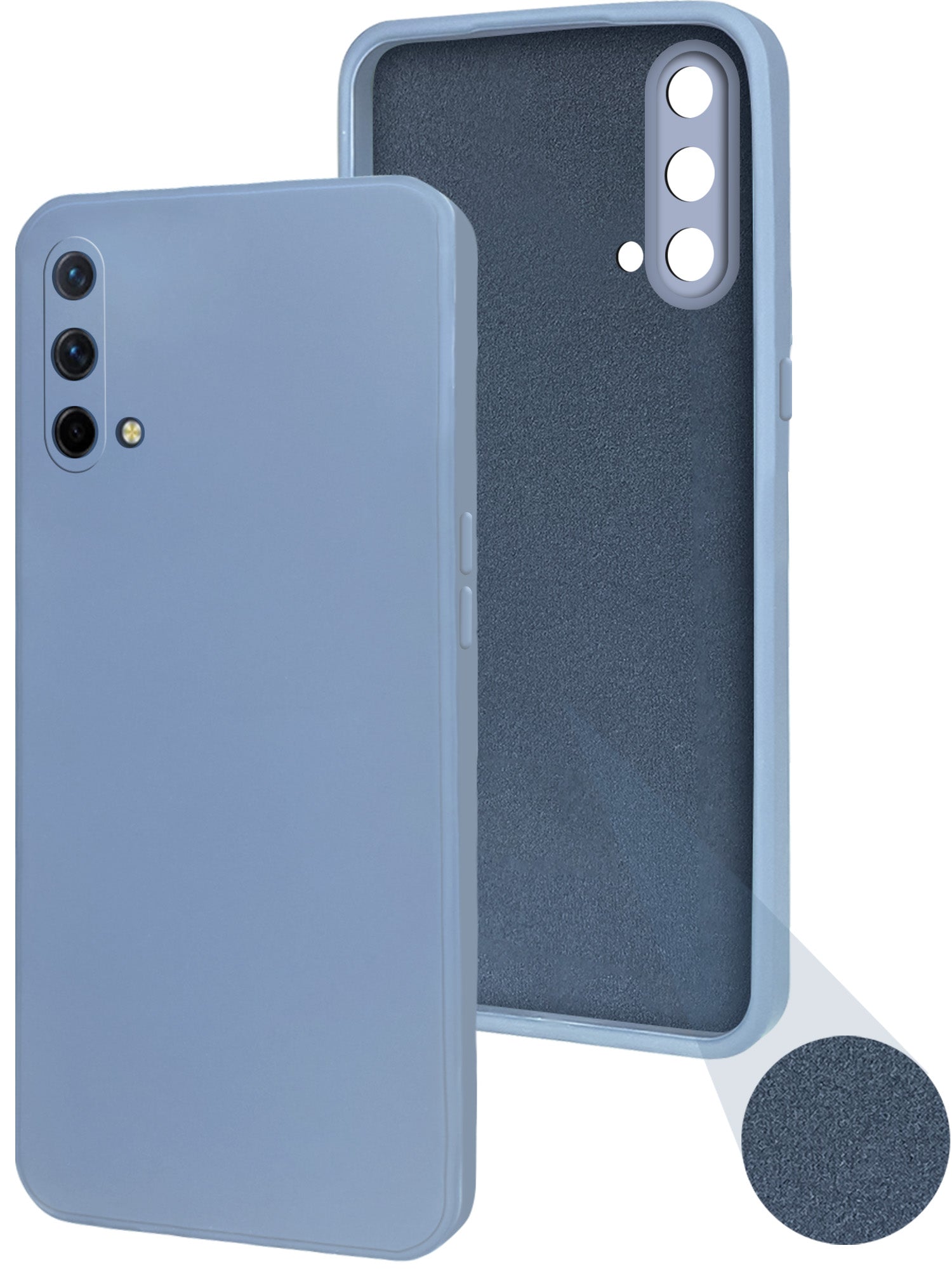 For OnePlus Nord CE 5G Back Cover Case (Matte Finish Silicone with Inside Fiber Cloth)