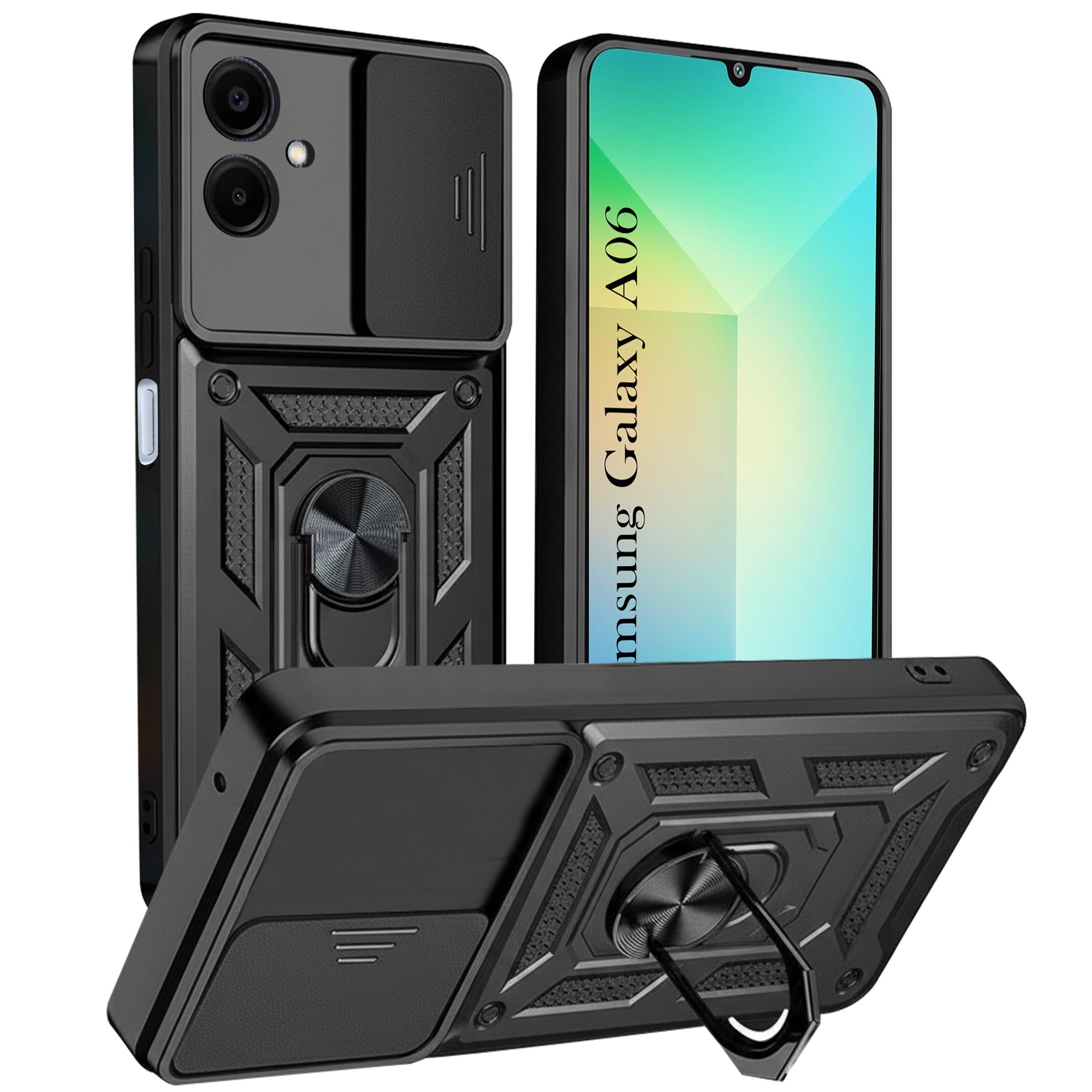 For Samsung Galaxy A06 Back Cover Case (Hybrid Dual Armor Polycarbonate)