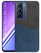 For Realme Narzo 80x Back Cover Case (Dual PU Leather Stitch | Professional Minimalist | Soft and Flexible)