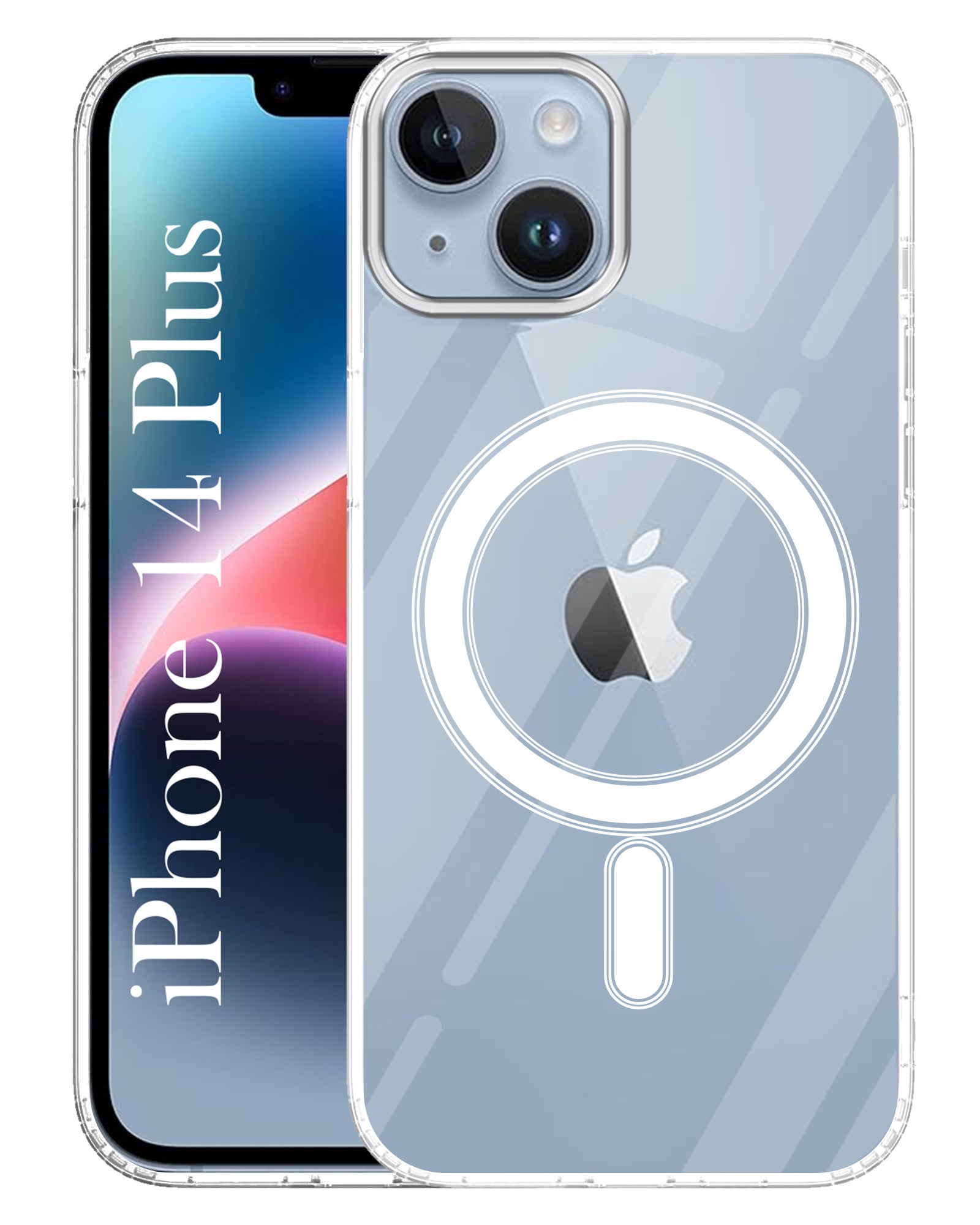 For Apple iPhone 14 Plus Back Cover Case ( MagSafe Compatible Wireless Charging | Hybrid Camera Bump Protection | Shockproof Polycarbonate Material)