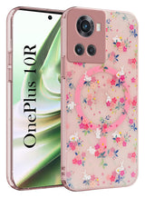 For OnePlus 10R Back Cover Case (Cute Floral Design | Flower Print for Girls | MagSafe Compatible Wireless Charging)
