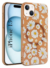 For Apple iPhone 15 Back Cover Case (Cute Floral Design | Flower Print for Girls | MagSafe Compatible Wireless Charging)