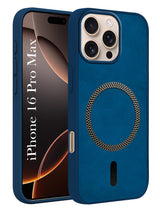 For Apple iPhone 16 Pro Max Back Cover Case (Sleek Leather Finish | MagSafe Compatible Wireless Charging | Camera Bump Protection)