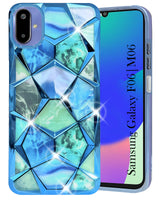 For Samsung Galaxy F06 | Samsung Galaxy M06 Back Cover Case (Dual Design Glitter Sparkle and Detachable Diamond Print Case | Soft and Flexible)