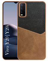 For Vivo Y20 | Y20i Back Cover Case (Dual PU Leather Stitch | Professional Minimalist | Soft and Flexible)