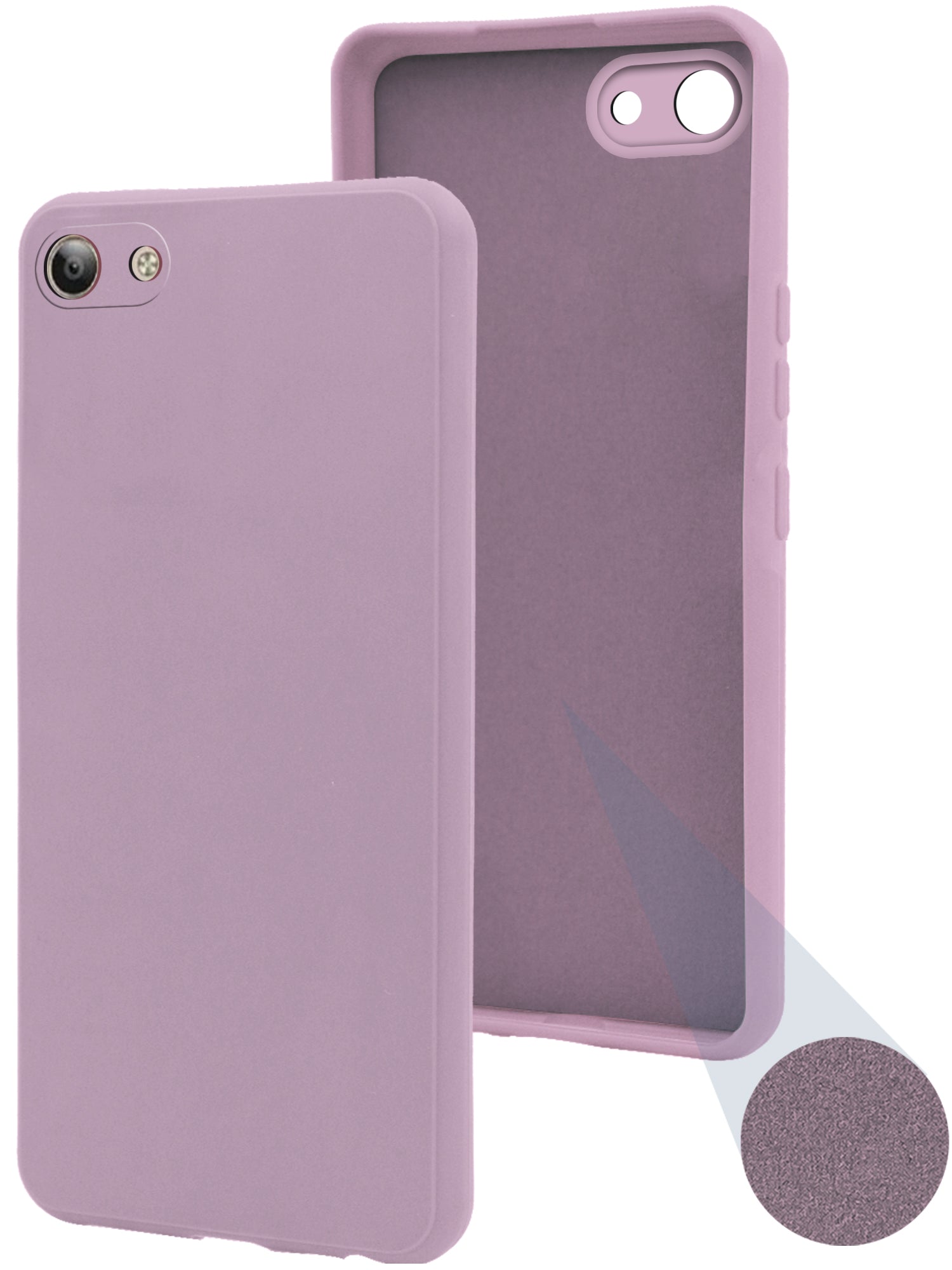 For Vivo Y53 Back Cover Case ( Matte Finish Silicone with Inside Fiber cloth)